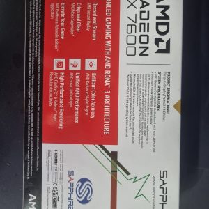 Used Sapphire PULSE Radeon RX 7600 8GB GDDR6 | Excellent Condition | 1080p Gaming | Original Box - Image 5
